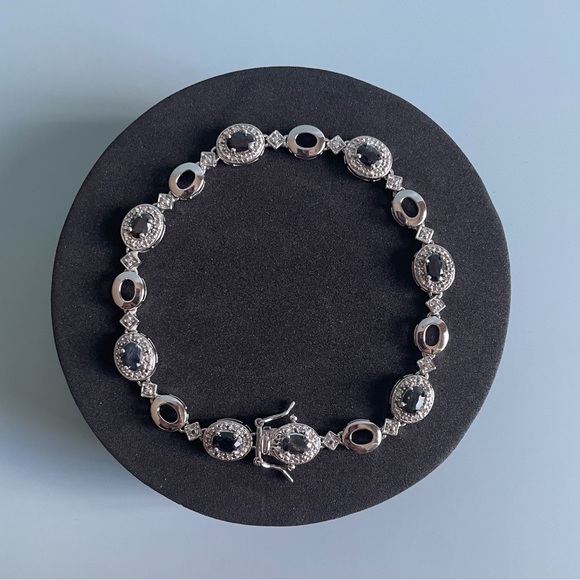 Vintage Ross-Simons Bracelet Sapphire Tennis Bracelet –9” (Circa 2000–2005) - Picture 1 of 5